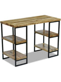 Computer Arbeitsplatz aus massivem Mangoholz 110 x 50 x 76 cm fur Buro