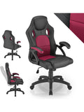 Racing Burostuhl mit ergonomischem Design und hohenverstellbarer Sitzflache in Bordeaux