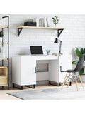 Computerarbeitsplatz aus Holz in Weiss 140 x 50 x 75 cm im modernen Stil