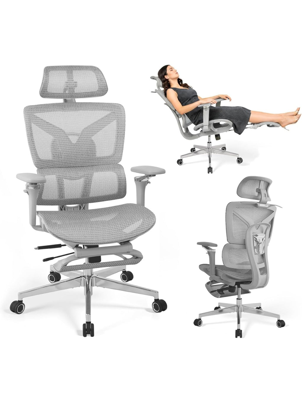 Ergonomischer XXL Burostuhl mit Fussstutze und hoher Belastbarkeit