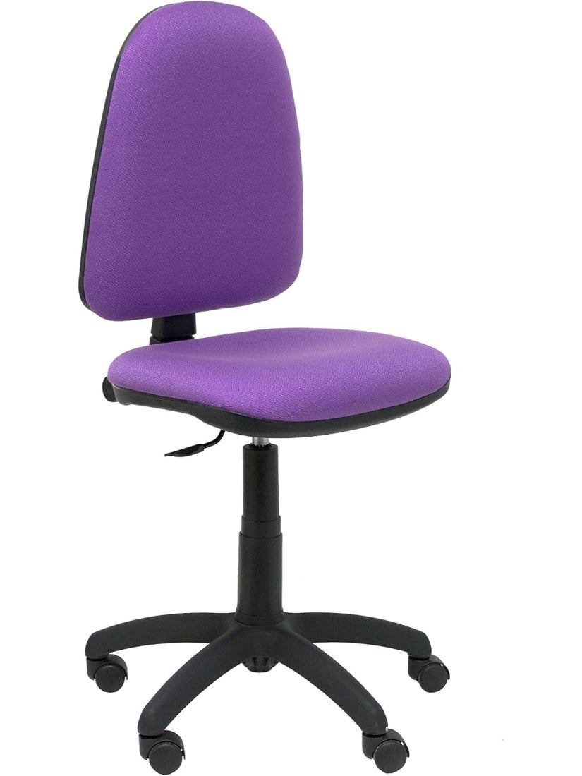 Ergonomischer Burostuhl mit Permanentkontaktmechanik hohenverstellbarem Sitz und gepolsterter Ruckenlehne in Flieder